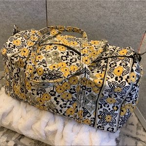 Vera Bradley Yellow Floral Print Duffel Bag